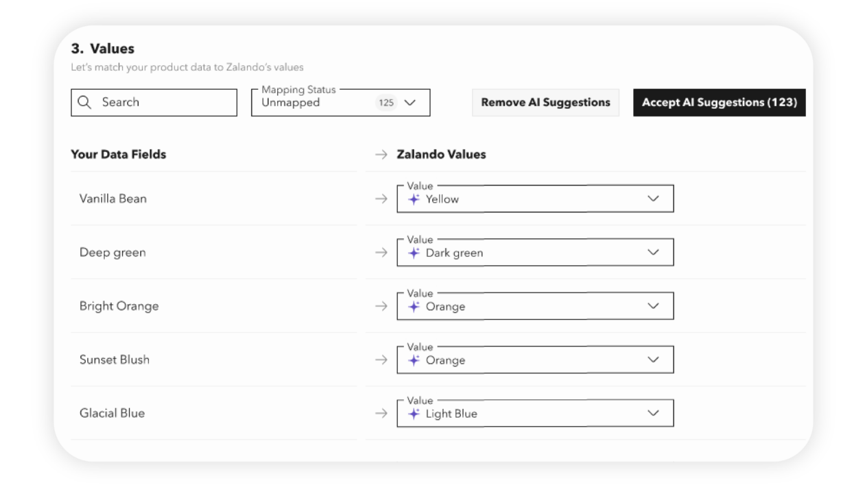 Smart Mapping - your AI-powered value mapping feature